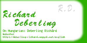 richard deberling business card